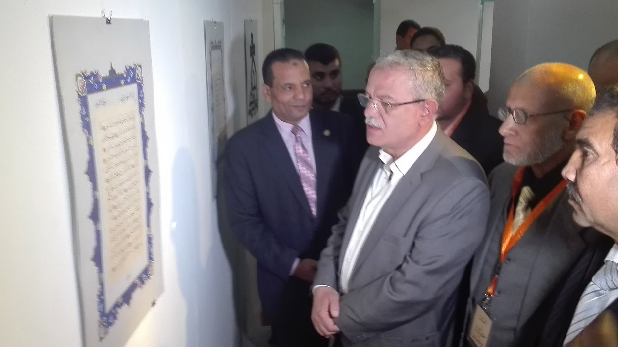 معرض خط عربى بالرسم العثمانى لجزء تبارك بزخارف وأحبار يابانبة